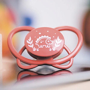 Набор пустышек NIP "First Moments My Butterfly", силиконовые, красный, 2 шт, 5-18 мес